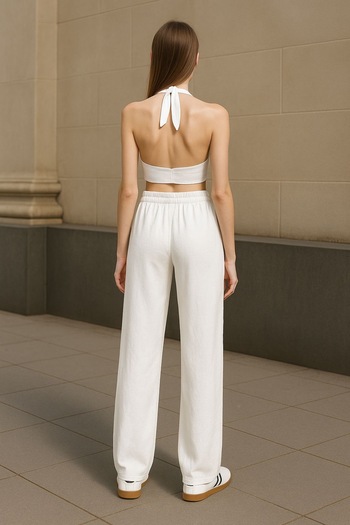 Heyya Linen Blend Loose Cut Sofia Linen Trousers