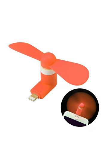 Generic İPhone İçin Taşınabilir Mini Vantilatör - Lightning Port Uyumlu Serinletici Fan - Güçlü Ve Sessiz