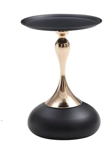 Türkiye Nordic Style Light Luxury Simple Round Table, Side Table, Metal Unique End Table Black