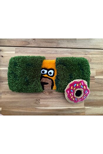 Angeles Rug Simpsons Klavye Halısı ve Kol Desteği Seti-Homer Simpson Keyboard Rug