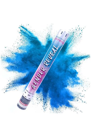 Toybox Gender Reveal Surprise Powder Cannons Bundle, 16 Inch For Baby Shower Blue