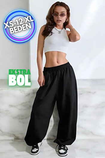 vladivosto Μεγάλο μέγεθος Loose Fit Extra Long Oversize Φούτερ Battal Πιτζάμες Μαύρο Γκρι