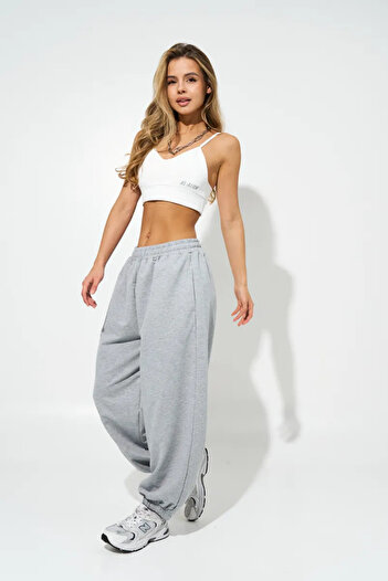 vladivosto Μεγάλο μέγεθος Loose Fit Extra Long Oversize Φούτερ Battal Πιτζάμες Μαύρο Γκρι