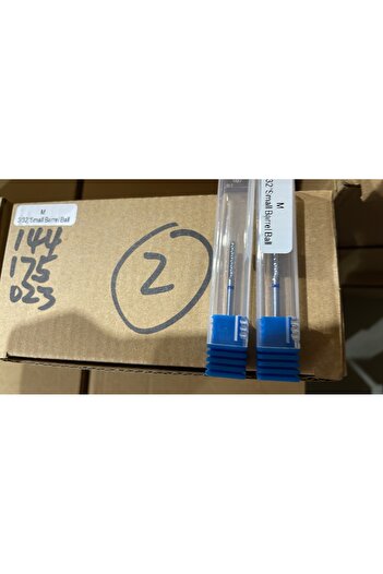 global fashion Carbide milling cutter, narrow barrel with rounded head, blue belt, Small Barrel Ball M