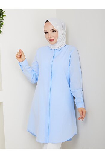 Kirazgym Γυναικείο μακρύ πουκάμισο Boyfriend, Tunik, Μακρύ πουκάμισο Hijab που δεν δείχνει την εσωτερική εφαρμογή