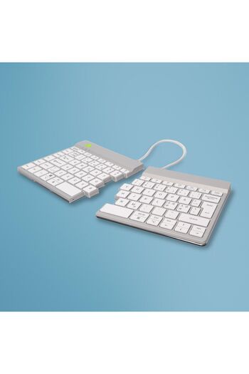 Inna marka Tastatură QWERTY R-Go Tools R-Go Split Break (ND), Bluetooth, Alb, RGOSBNDWLWH