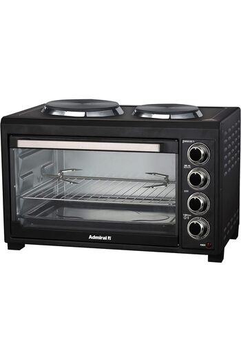 Admiral 45L Electric Oven with Hot Plates, Motorized Rotisserie, 2800W, Adjustable Temperature, 60 M