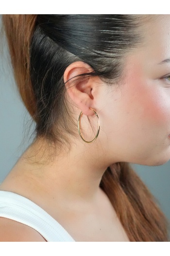 Sumen Butik Ring Gold Color Steel Earrings