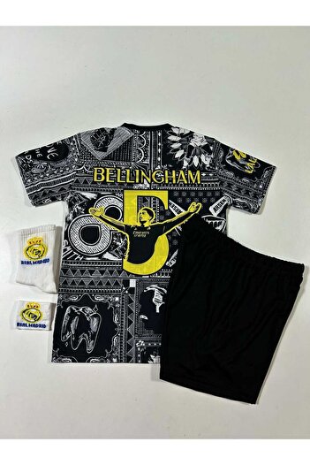 MONTENERO R.E.A.L M.A.D.R.I.D 2024/25 Season Jude Bellingham Special Concept Kids Jersey 4-Pack (Coat of Arms-Pre Match