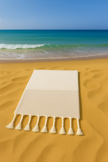 KAYABEY HOME 90X170 cm Striped Peshtemal Bath & Beach Towel – 100% Cotton, Quick Dry, Lightweight