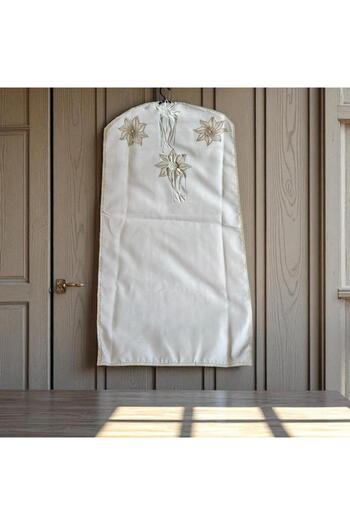 Dantelux Engagement Bohçalik Gardenia Linen Fabric Brooched Gipure Dress Cover. Gamboch