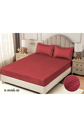FIONNA.RO Satin Damask Duvet Cover 180x200cm - Red