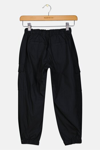 GAP Kids Girl Plain Toggle Closure Cargo Pants, Black