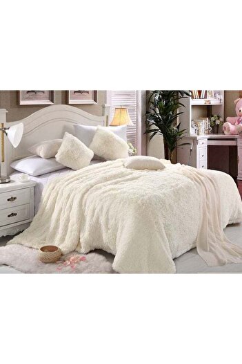 Comfy 6-Piece Luxe Soft Comforter Set Faux Fur Off White