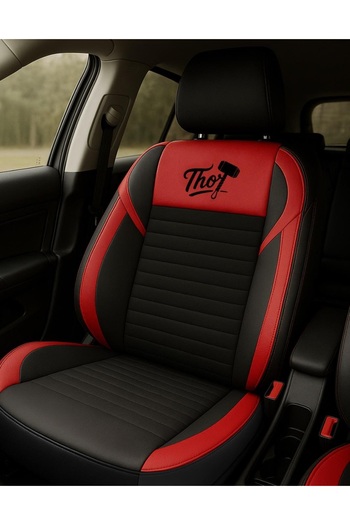Esin Nove Ford Fiesta Compatible Red Thay Feather Auto Seat Cover