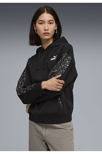 Puma Dámská mikina s kapucí Essentials Animal Print Comfort
