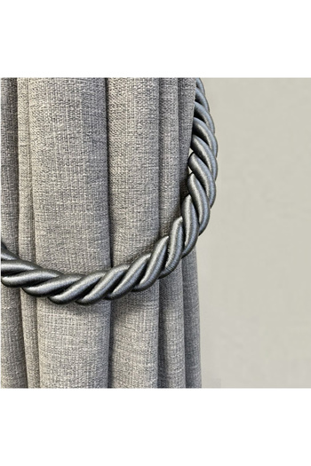 PUFO Curtain or drapery cord set, Classic model, 2 pieces, gray