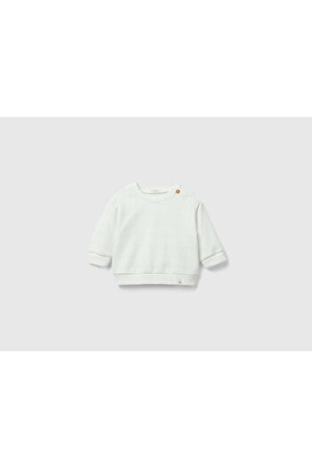 United Colors of Benetton Infant Round Neck Blouse with Checkered Design