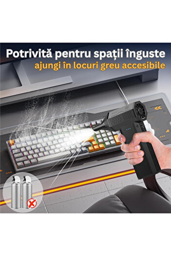 PRIMEDEO Suflantă de aer portabilă PRIMEDEO® - 3 niveluri de putere, 110000 RPM, 4 ore de funcționare