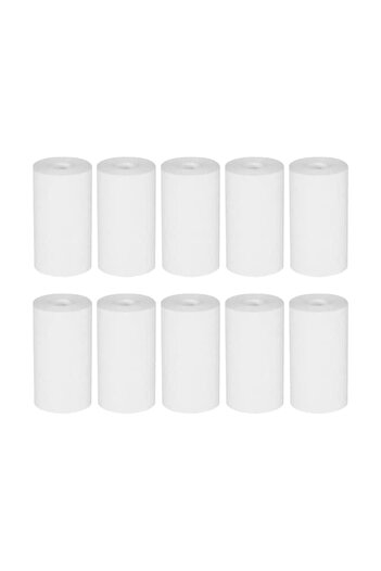 VIELLAN Set of 10 rolls of printer paper, width 57mm, for mini printers, white