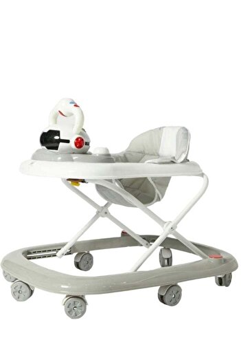 Toybox Lightweight Baby Walker With Music And Toys With Adjustable Height For Infant Grey
