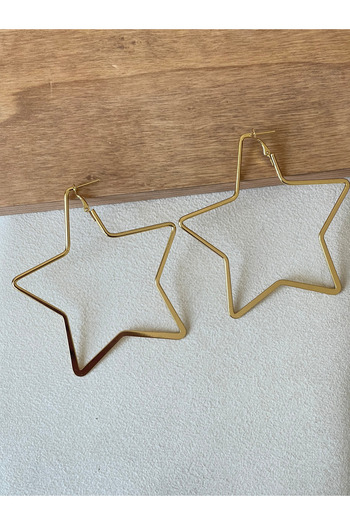 Rupen Kraft 316 L Surgical Steel Big Size Stainless Tarnish Free Star Steel Earrings