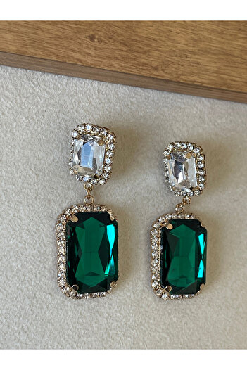 Rupen Kraft Shiny zircon stone big size design evening earrings