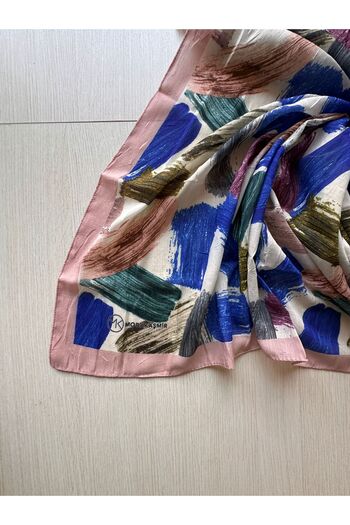 Modakaşmir Brush Pattern Bamboo Scarf (Cream, Coffee and Grey Tones)