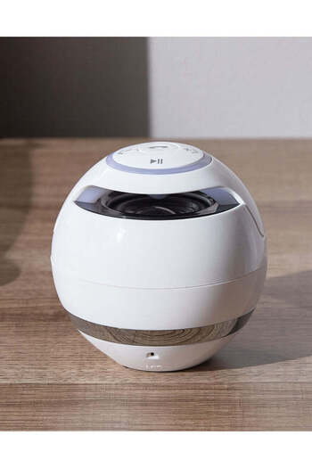 Generic Portable Multifunctional Bluetooth Ball-Shaped Speaker - White