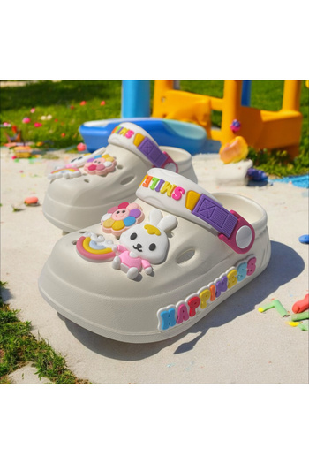 Hızlı Al Cute Rabbit Figure. Anti-Slip Base Girl's Sandals Cros Slippers