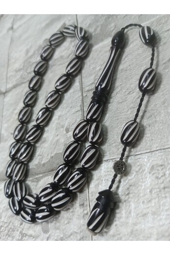 Tasarım Carved Craftsmanship Tightening Amber Prayer Beads Thank You Father