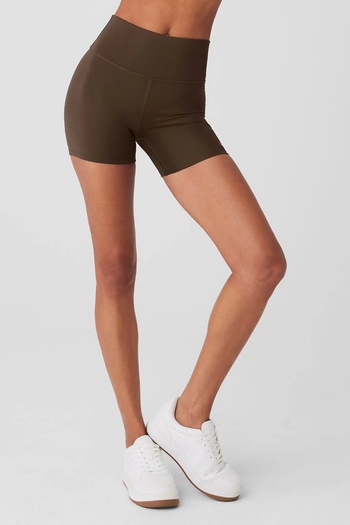 VibeGaia Women's High Waist Tummy Control Sports Biker Shorts 5" Above Knee Cut