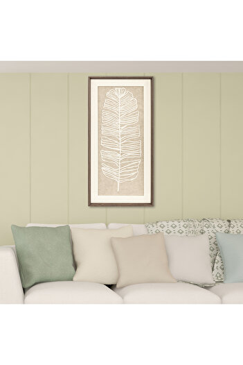 homez linen art painting in a glass frame 40*80*3.8 cm