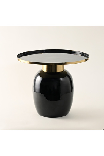homez Side Table Metal Black, 50*50*41Cm