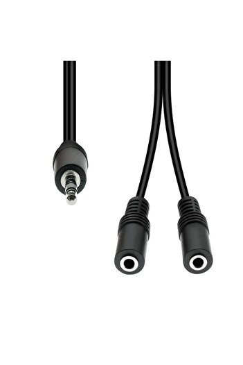 ProXtend Cablu de la 3 pini la 2x 2 pini M-F, negru, 20 cm, M32XM2F-002