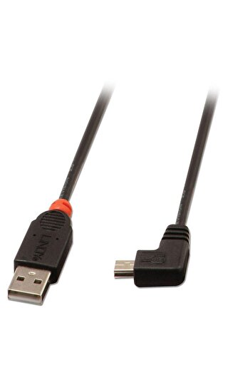 Inna marka Kabel Lindy USB 2.0 A do Mini-B 90° 1M, 31971