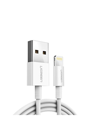 Ugreen Cablu de date iPhone USB - Lightning MFI 1m 2.4A alb