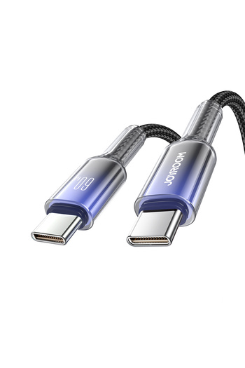 Joyroom Cablu USB-C Crystal-Clear Series 60W - USB-C 1,2 m - Negru