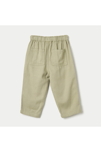 giggles Solid Pants with Drawstring Closure and Pockets