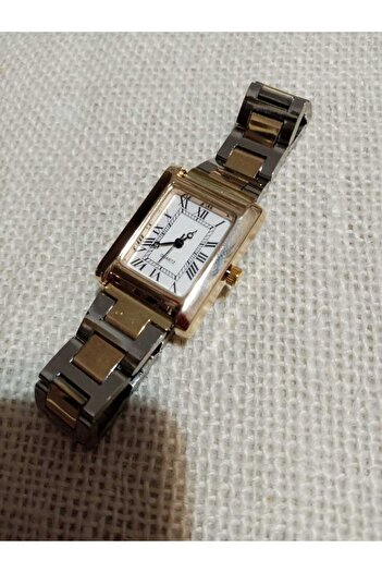 QUARTZ Retro Special Series Women Wristwatch Minimal Vintage Steel Gold Silver Cord Rectangle Gold Case 0111