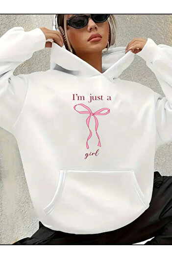 herkesemoda I'm Just Girl Λεπτομερές φούτερ