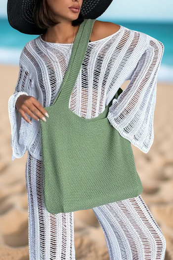 citystyle Women's Knitted Summer Knitwear Mint Beach Bag with Shoulder Strap 40X36