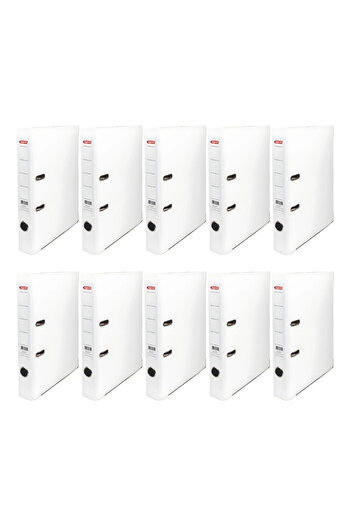 Bigpoint Folder, 10 Pieces, 2 Rings, 350 Sheet Capacity, Narrow, White