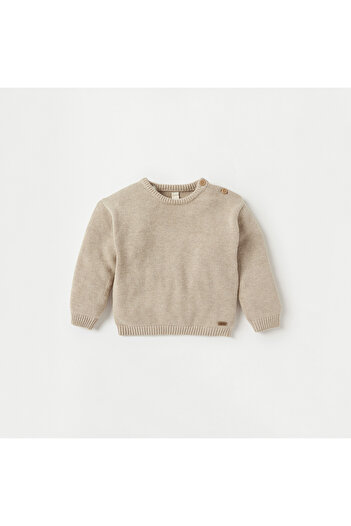 giggles Textured Sweatshirt and Dungarees Set