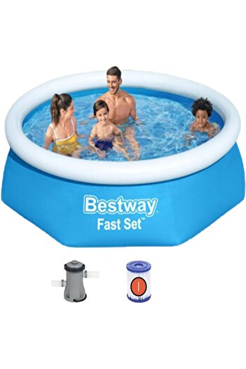 BESTWAY Fast Set Pool 244Cm X 61Cm, Multicolor, 26-57450
