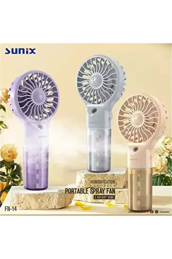 Sunix Su Püskürtmeli Masa ve El Fanı 4 Kademeli Güçlü Mini Vantilatör