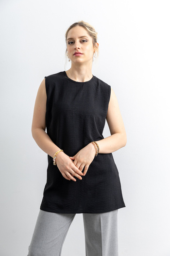 TUĞBA ERGÜL Women's Linen Sleeveless Tunic