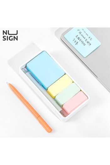 Deli ENS116 Sticky Notes Pastel Sheets with ABS Dual-Size Holder 150 Pieces Set