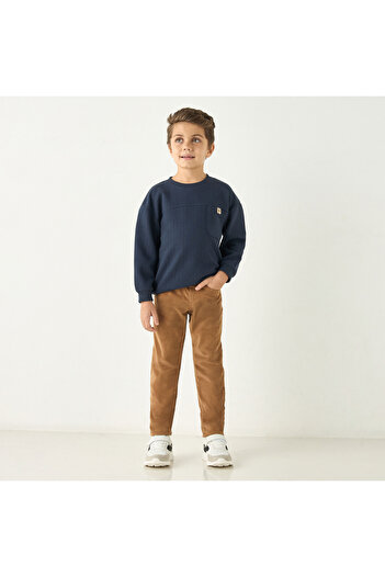 ELIGO Textured Sweater with Long Sleeves