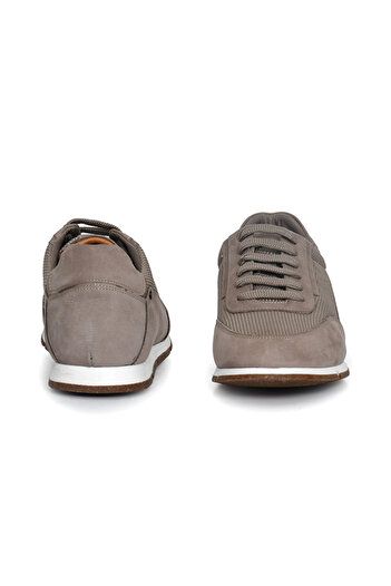 Tuna Hakiki Nubuk Deri/Tekstil Ekru Erkek Sneaker Ayakkabı - X241336